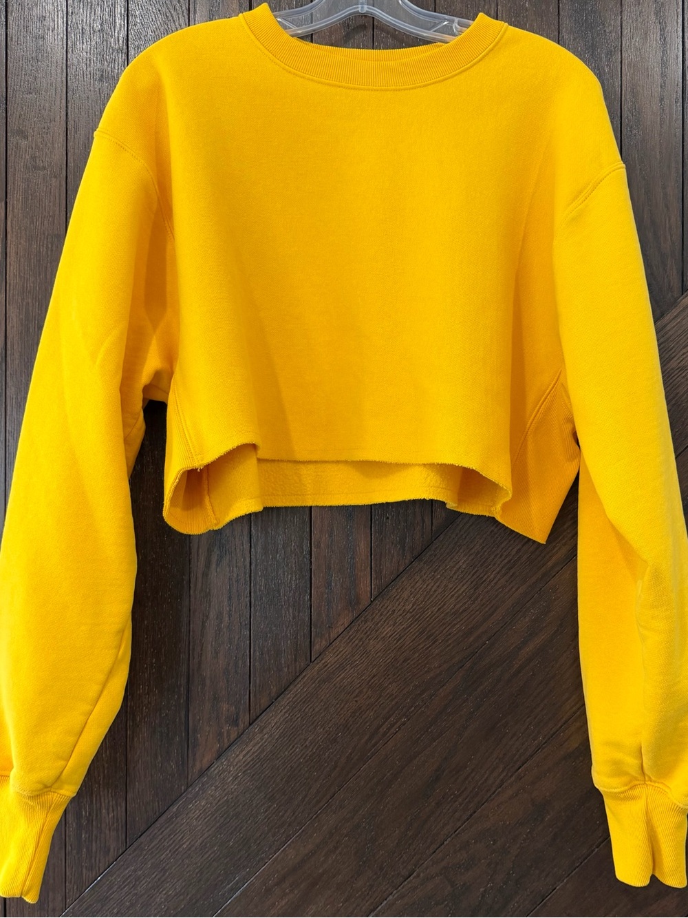 Cropped Long-Sleeve Champion Sweatshirt